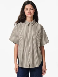 Best Pcfemme Ss Loose Shirt Bluser & Skjorter|Ammevenligt Tøj
