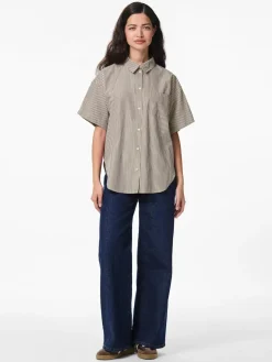 Best Pcfemme Ss Loose Shirt Bluser & Skjorter|Ammevenligt Tøj
