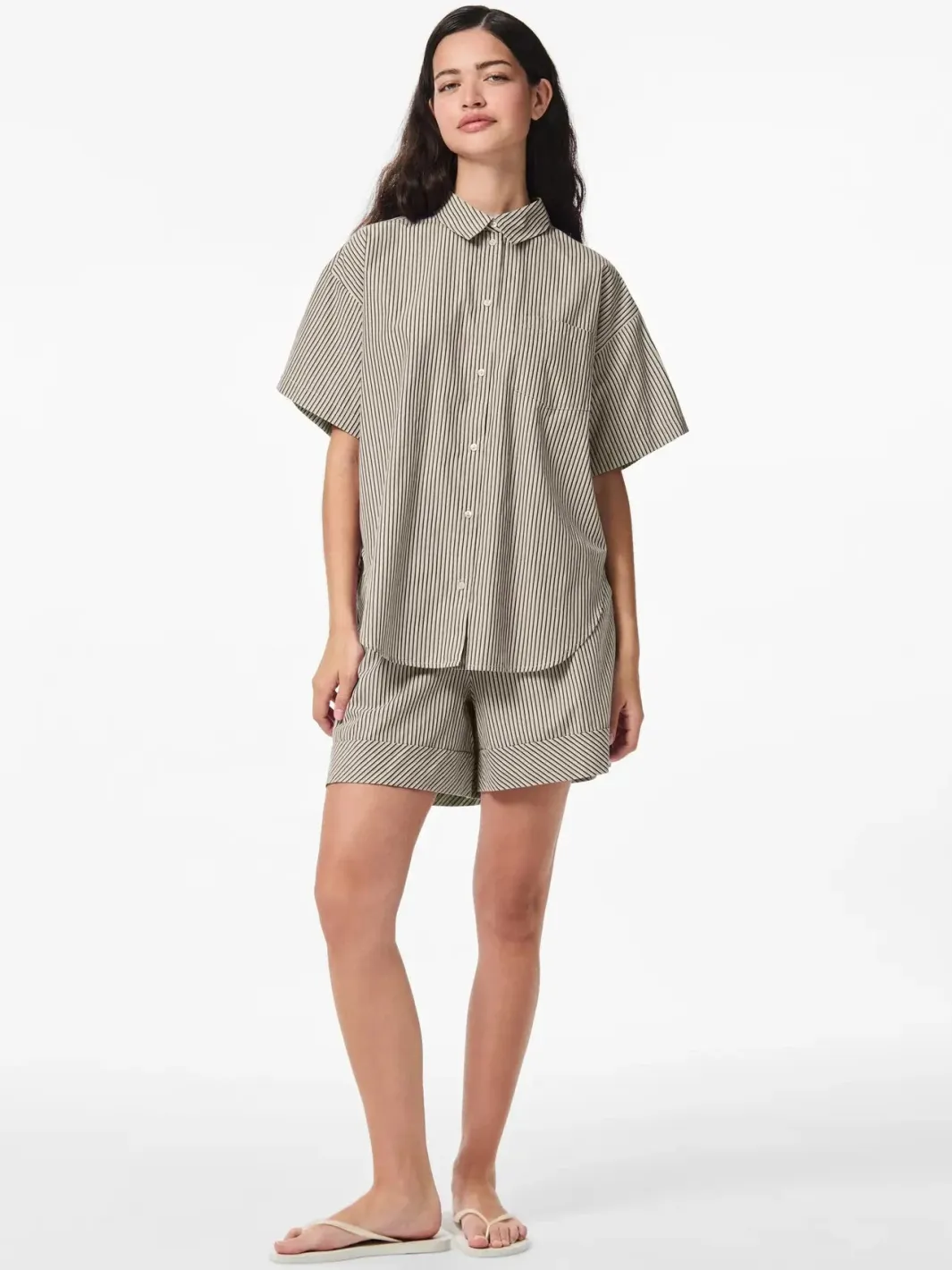 Best Pcfemme Ss Loose Shirt Bluser & Skjorter|Ammevenligt Tøj