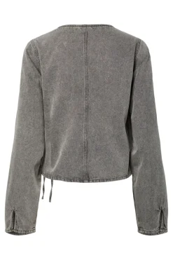 Sale Pcfenna Ls Denim Wrap Shirt Fsy Bluser & Skjorter