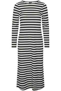Pieces Kjoler<Pcfiline Ls O-Neck Midi Dress Kac