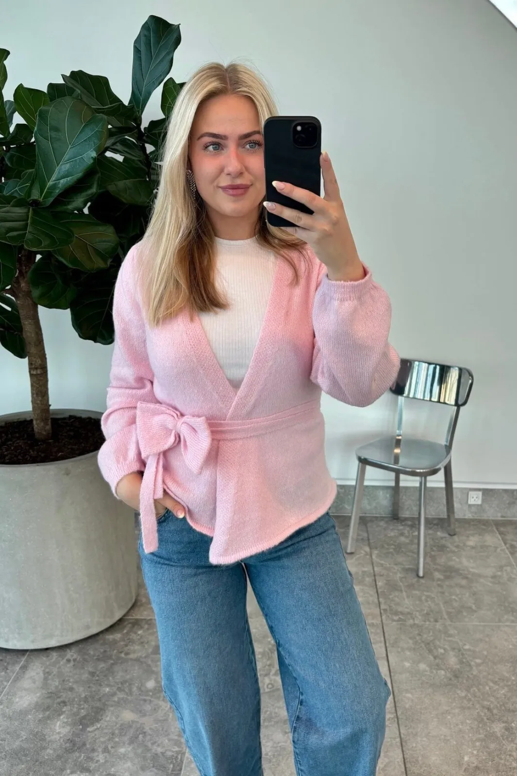 New Pcfleur Ls V-Neck Knit Cardigan Fsy Cardigans|Ammevenligt Tøj