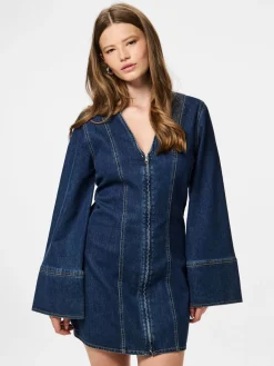 Pieces Kjoler|Ammevenligt Tøj<Pcflora Ls Denim Dress