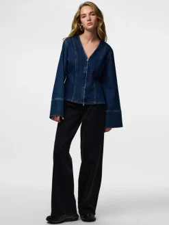 Pieces Bluser & Skjorter|Ammevenligt Tøj<Pcflora Ls Denim Shirt