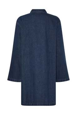 Hot Pcflora Ls Loose Denim Dress Fsy Kjoler|Ammevenligt Tøj