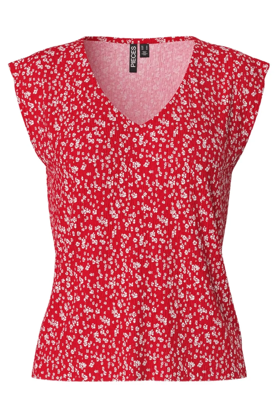 New Pcflora Ss V-Neck Top T-Shirts & Toppe