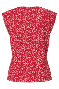New Pcflora Ss V-Neck Top T-Shirts & Toppe