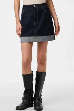 Hot Pcfranna Short Denim Skirt Fsy Nederdele