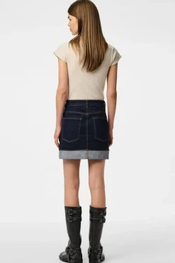 Hot Pcfranna Short Denim Skirt Fsy Nederdele