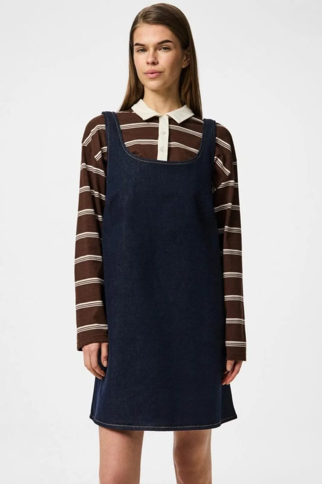 Pieces Kjoler<Pcfranna Sl Denim Spencer Dress Fsy