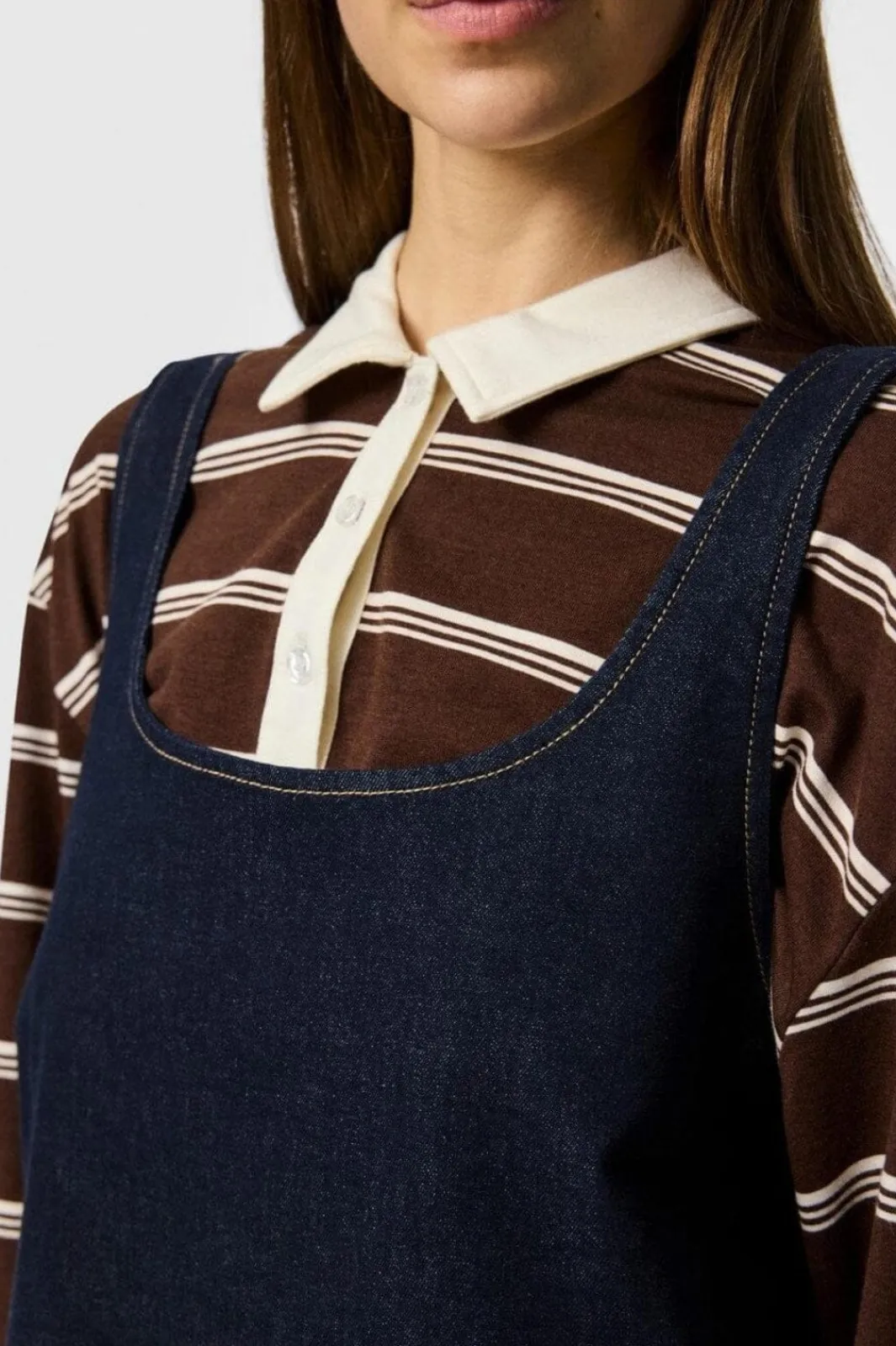 Pieces Kjoler<Pcfranna Sl Denim Spencer Dress Fsy