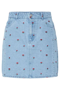 Pcfreia Short Denim Skirt Fsy Sæt 🛍️|Nederdele