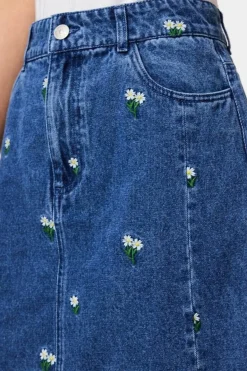 Outlet Pcfreia Short Denim Skirt Fsy Nederdele