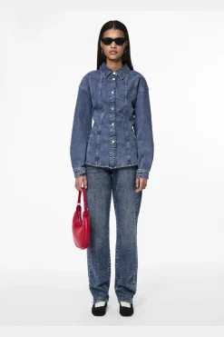 Pieces Bluser & Skjorter|Ammevenligt Tøj<Pcginny Ls Denim Shirt Jit