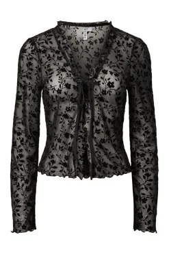 New Pcislie Ls Tie Top Jsr Fsy Pp Bluser & Skjorter