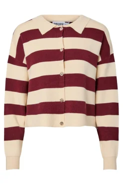Outlet Pcjassy Ls Polo Knit Cardigan Ammevenligt Tøj|Cardigans