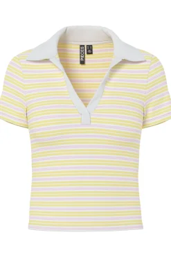 Outlet Pcjayjay Ss V-Neck Polo Top Fsy Bluser & Skjorter