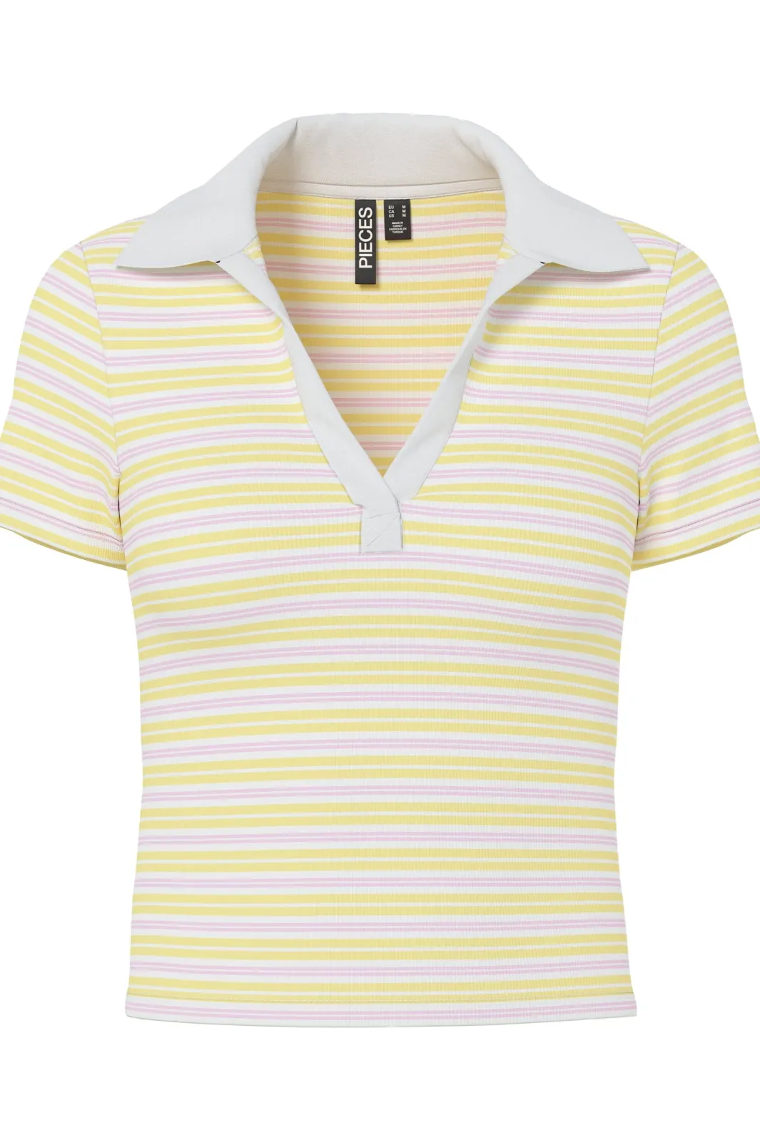 Outlet Pcjayjay Ss V-Neck Polo Top Fsy Bluser & Skjorter