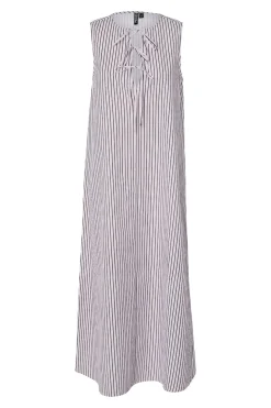 Pieces Kjoler<Pcjenna Sl Midi Rev. Tie Dress