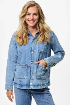 Pcjidi Ls Denim Shacket Mpa Sæt 🛍️|Overtøj & Jakker