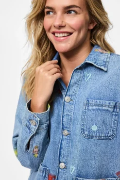 Pcjidi Ls Denim Shacket Mpa Sæt 🛍️|Overtøj & Jakker