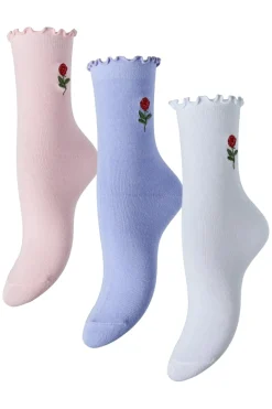 Pieces Strømper & Strømpebukser<Pcjora Rose 3 Pack Socks