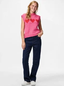 Discount Pcjove Sl O-Neck Knit Vest Veste