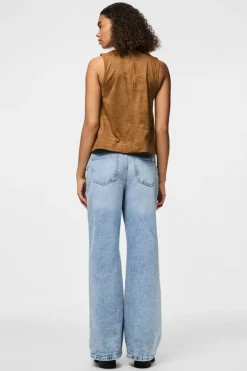 Discount Pcjuno Sl O-Neck Top Fsy T-Shirts & Toppe