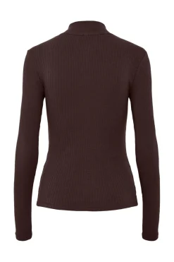 Pckitte Zip Ls T-Neck Top Bluser & Skjorter|Ammevenligt Tøj