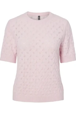 Pieces Strik|Bluser & Skjorter<Pclelou Ss O-Neck Knit