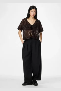 Pieces Sæt 🛍️|T-Shirts & Toppe<Pclouise 2/4 V-Neck Tie Top