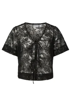 Pieces Sæt 🛍️|T-Shirts & Toppe<Pclouise 2/4 V-Neck Tie Top