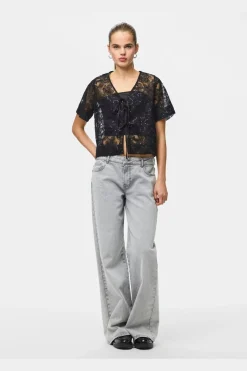 Pieces Sæt 🛍️|T-Shirts & Toppe<Pclouise 2/4 V-Neck Tie Top