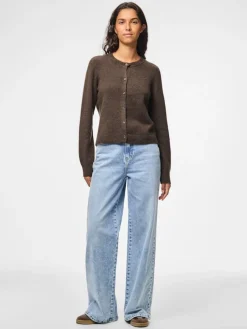 Hot Pcmalou Ls Knit Cardigan Cardigans|Ammevenligt Tøj