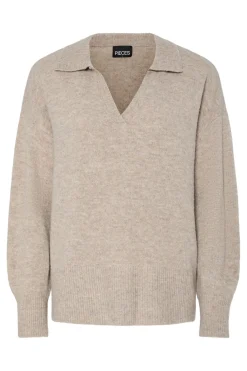 Pieces Bluser & Skjorter|Strik<Pcmalou Ls Polo Knit