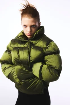 Pieces Overtøj & Jakker<Pcmilla Shiny Puffer Jacket W. Hood