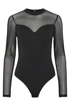 Pieces Bluser & Skjorter|Nattøj & Lingeri<Pcmilly Ls Mesh Bodystocking