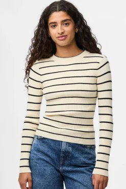 Online Pcmira New Ls O-Neck Knit Strik|Bluser & Skjorter