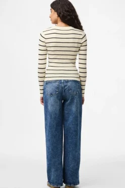 Online Pcmira New Ls O-Neck Knit Strik|Bluser & Skjorter