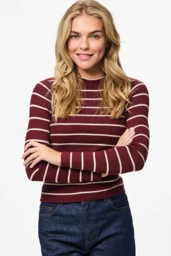 Clearance Pcmira New Ls O-Neck Knit Strik|Bluser & Skjorter