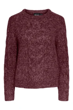 Clearance Pcnina Ls O-Neck Knit Strik|Bluser & Skjorter
