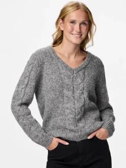 Pieces Strik|Bluser & Skjorter<Pcnina Ls V-Neck Knit