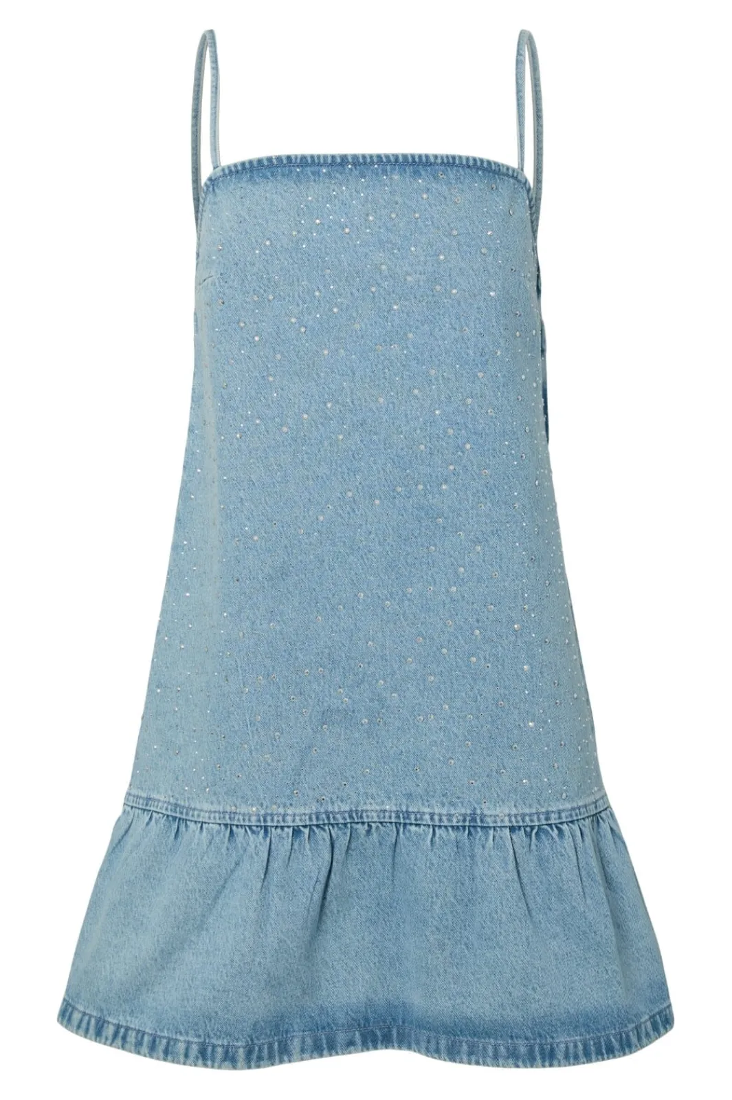 Clearance Pcnoel Short Slip Denim Dress Fsy Kjoler