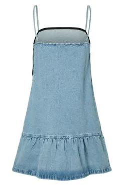 Clearance Pcnoel Short Slip Denim Dress Fsy Kjoler