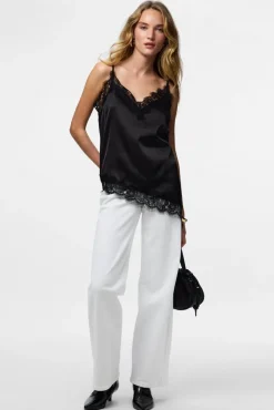 Discount Pcnomi Strap Satin Lace Top T-Shirts & Toppe