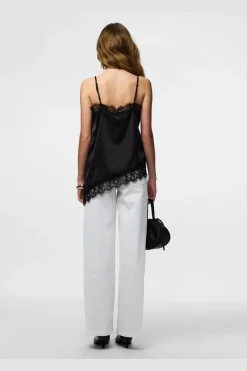 Discount Pcnomi Strap Satin Lace Top T-Shirts & Toppe