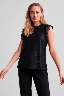 New PcOlline Sl Lace Top T-Shirts & Toppe