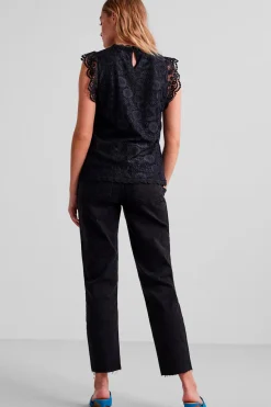 New PcOlline Sl Lace Top T-Shirts & Toppe