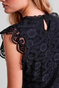 New PcOlline Sl Lace Top T-Shirts & Toppe