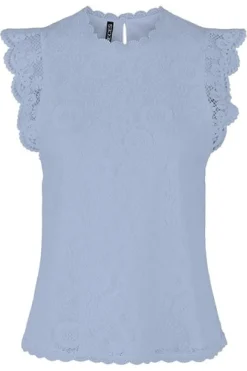 Pieces T-Shirts & Toppe<Pcolline Sl Lace Top